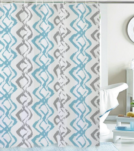 Cortina de Baño Bani Peva Estampada Azul Waves Mexico PARISINA CAMPECHE MEXICANA