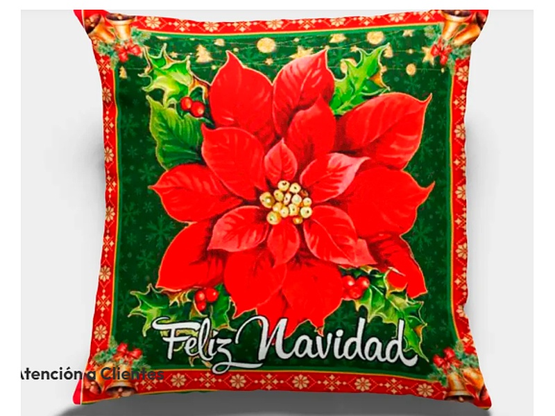 Cojín Feliz Navidad México Modatelas San Cristóbal de las Casas