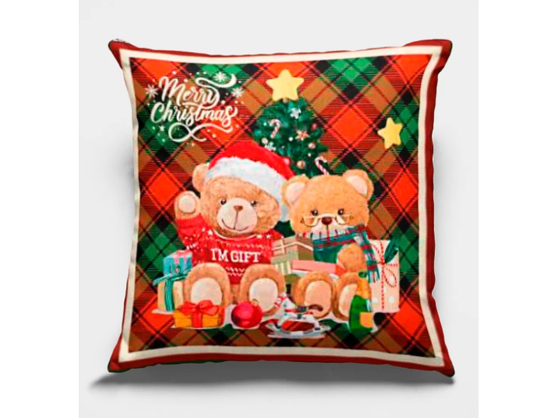 Cojín Navideño de Ositos México Modatelas San Cristóbal de las Casas