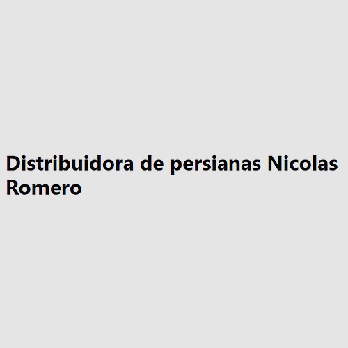 PERSIANAS NICOLAS ROMERO