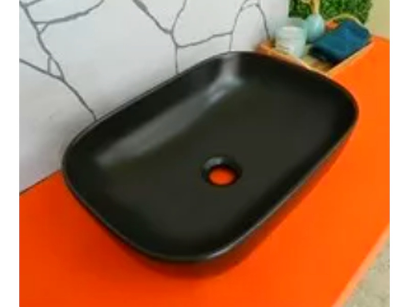 Lavabo rectangular negro Mexico