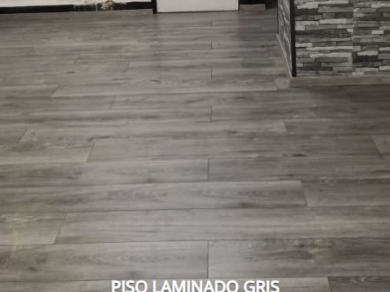 Piso Laminado Gris CDMX