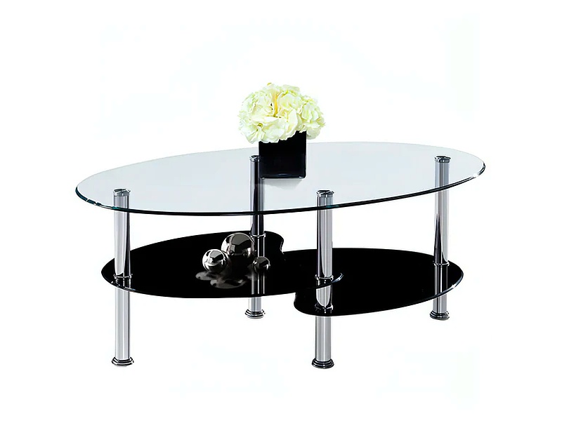Mesa De Centro Zmartech 2 Niveles Cristal México