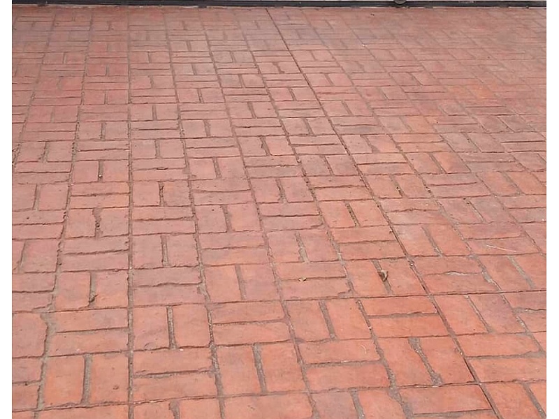 Instalación de adoquines naranja Mexico