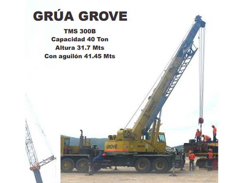 Grua Grove 31.7 Metros Mexico