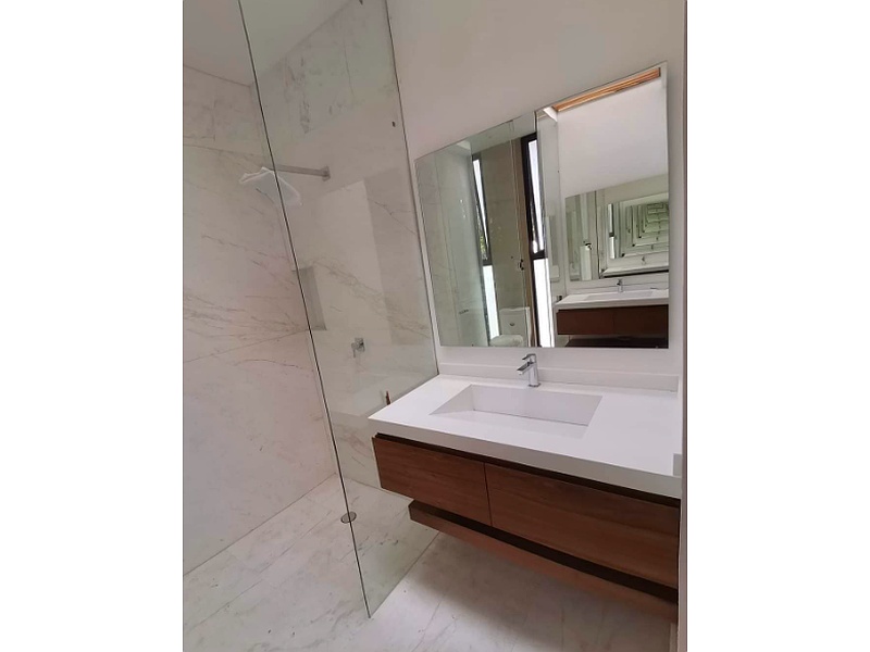 encimera de baño en cuarzo blanco México Pisos, Baños Y Cocinas