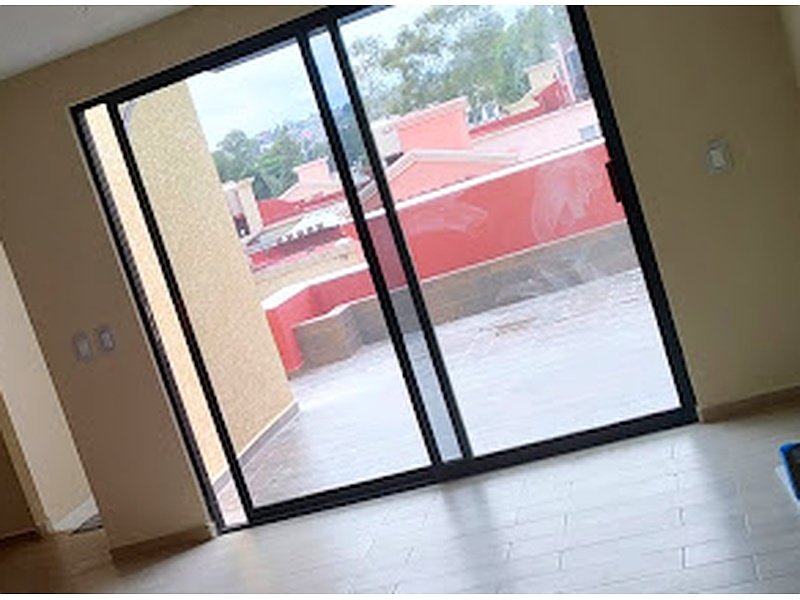 Puertas Vidrio Templado exterior negro MEXICO