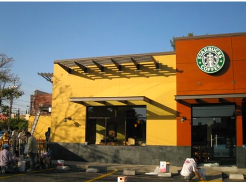 Construcción de fachadas de locales México Constructora Framo de México 