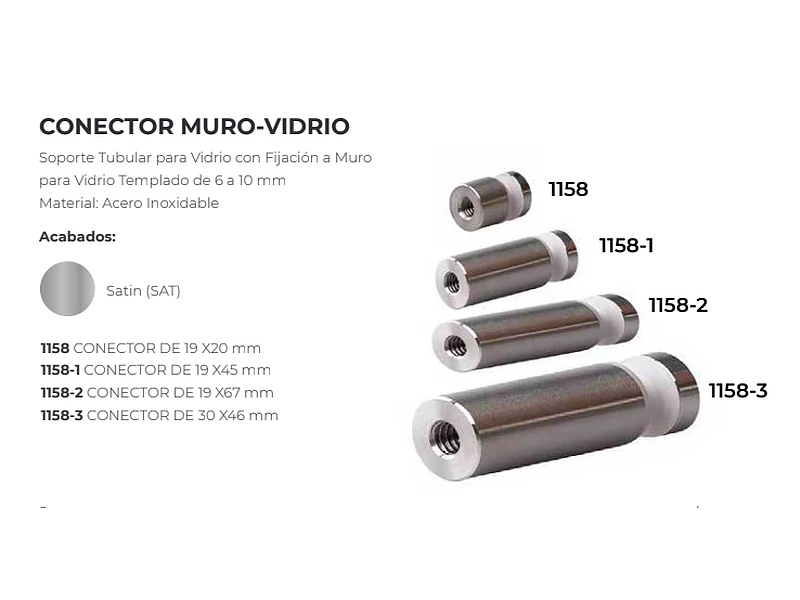 Conector Muro Vidrio México