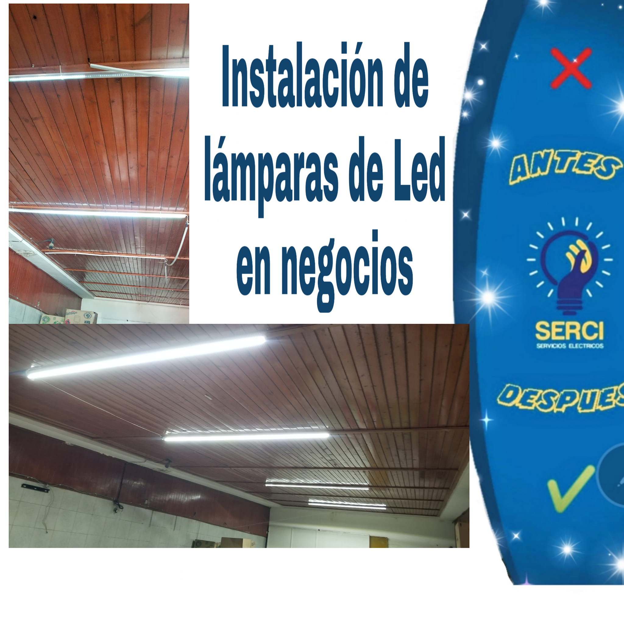 Instalación de lamparas led México