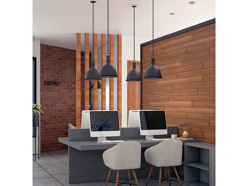 diseño de oficina moderna Monclova Obras Civiles Géminis