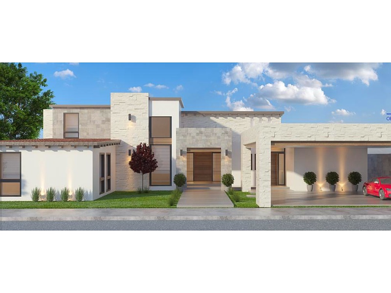 diseño de casa con garaje Monclova Obras Civiles Géminis
