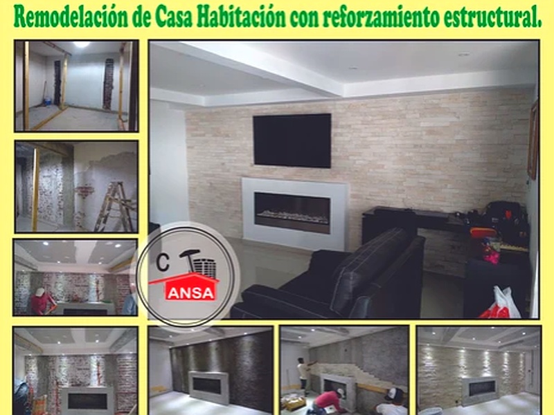 Remodelación de casa con reforzamiento estructural México