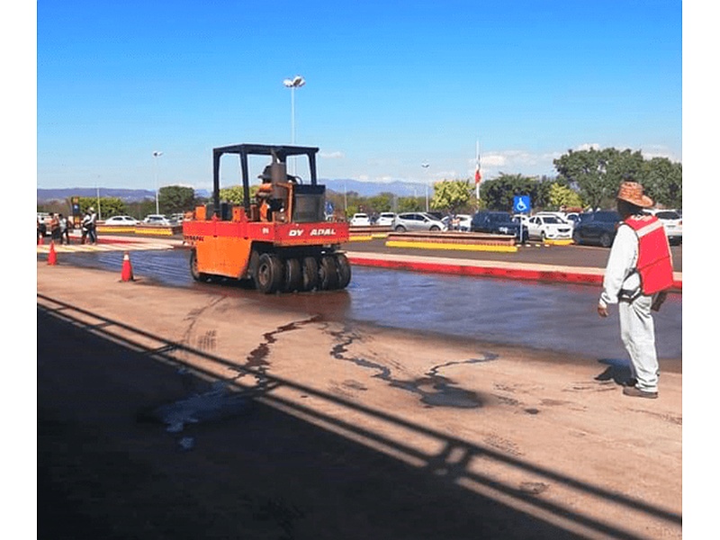 Proteccion de la superficie de rodamiento mediante riego de arena MEXICO