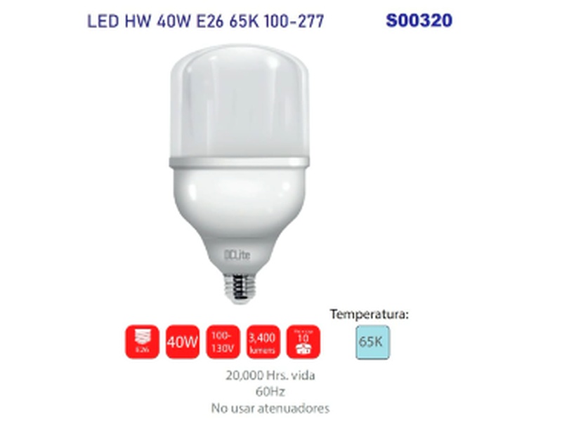 Foco Led HW 40W Guadalajara