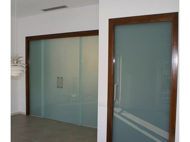 puerta de cristal esmerilado México ALUMINIO Y VIDRIO LILY