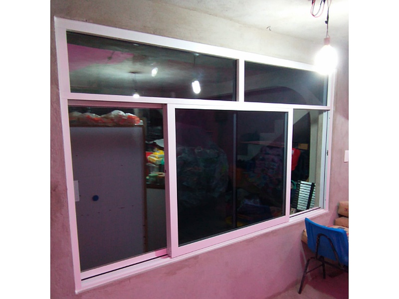 Ventanas en blanco cristal oscuro  CDMX ALUMINIO Y VIDRIO - HERRAJES PROGRESO.