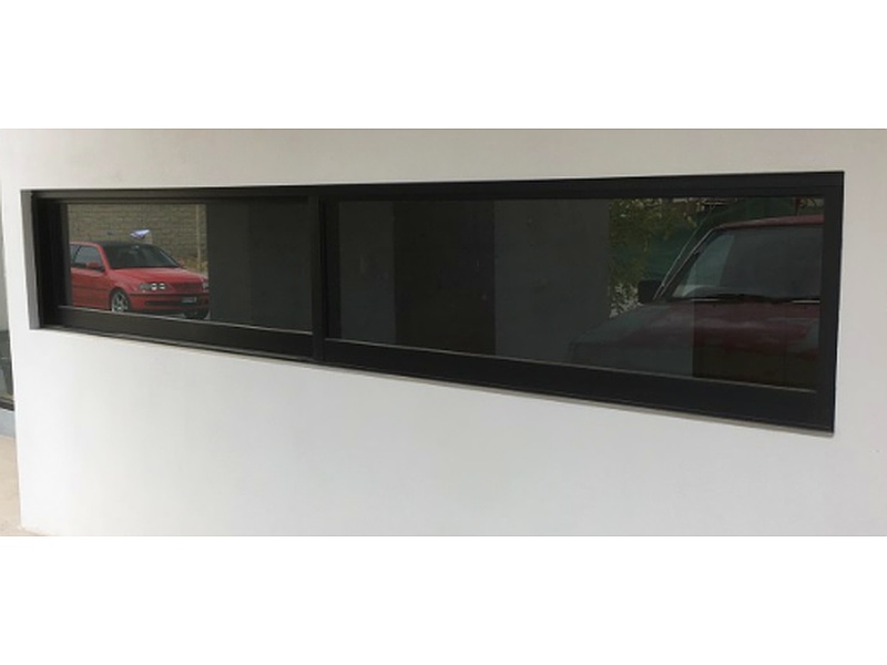 Ventana de Aluminio Rectangular Negro México