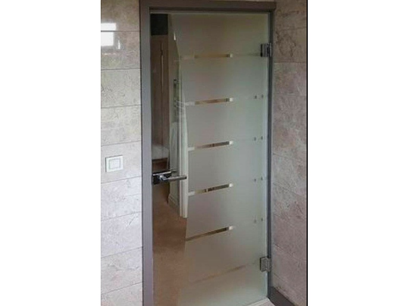 Puerta lujo vidrio laminado difuminado México 
