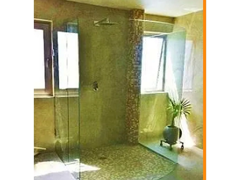 Cancelería de baño con vidrio México VIDRIOS DOMOS Y ALUMINIOS