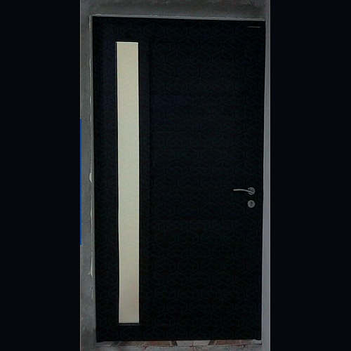 Puerta Euroven en aluminio negro, Mexico