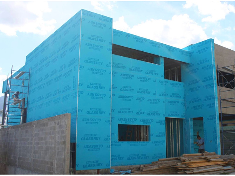 Pintura exterior celeste México 