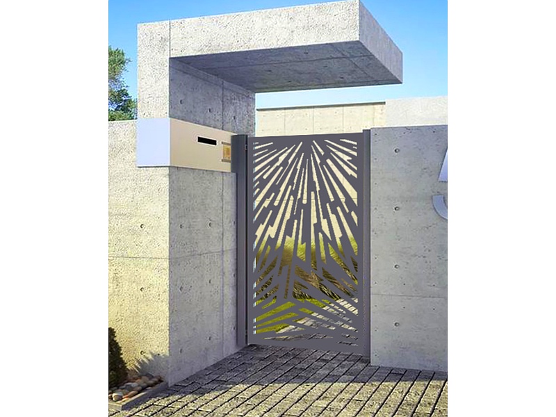 puerta peatonal metal León Celosías Metal Art