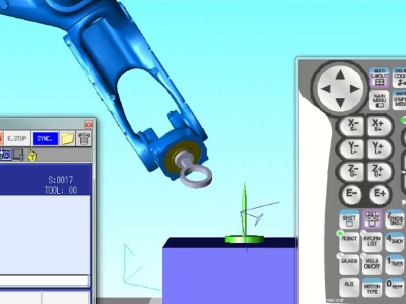 Simulación de Motoman en robotstudio, N. L.