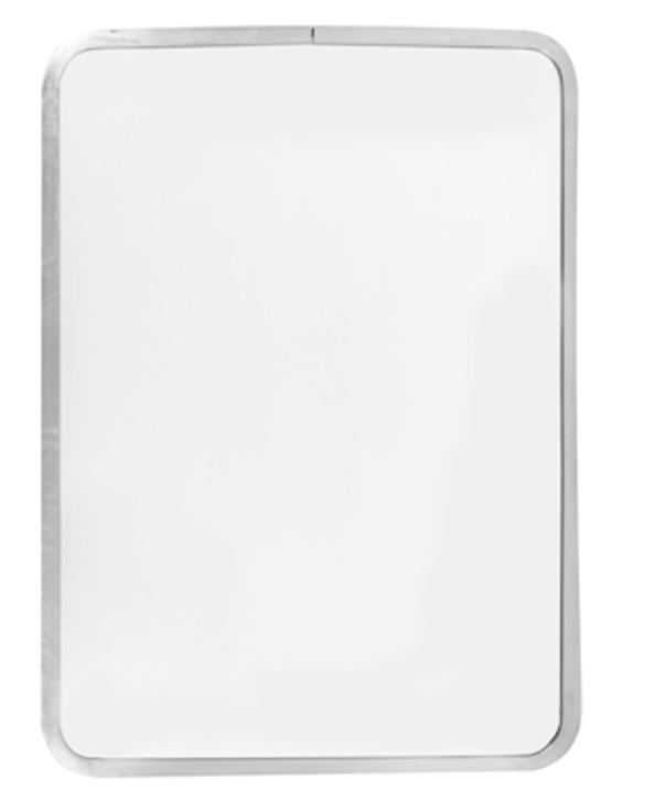 Espejo Rectangular Marco De Aluminio 29 X 41 CM Plata México