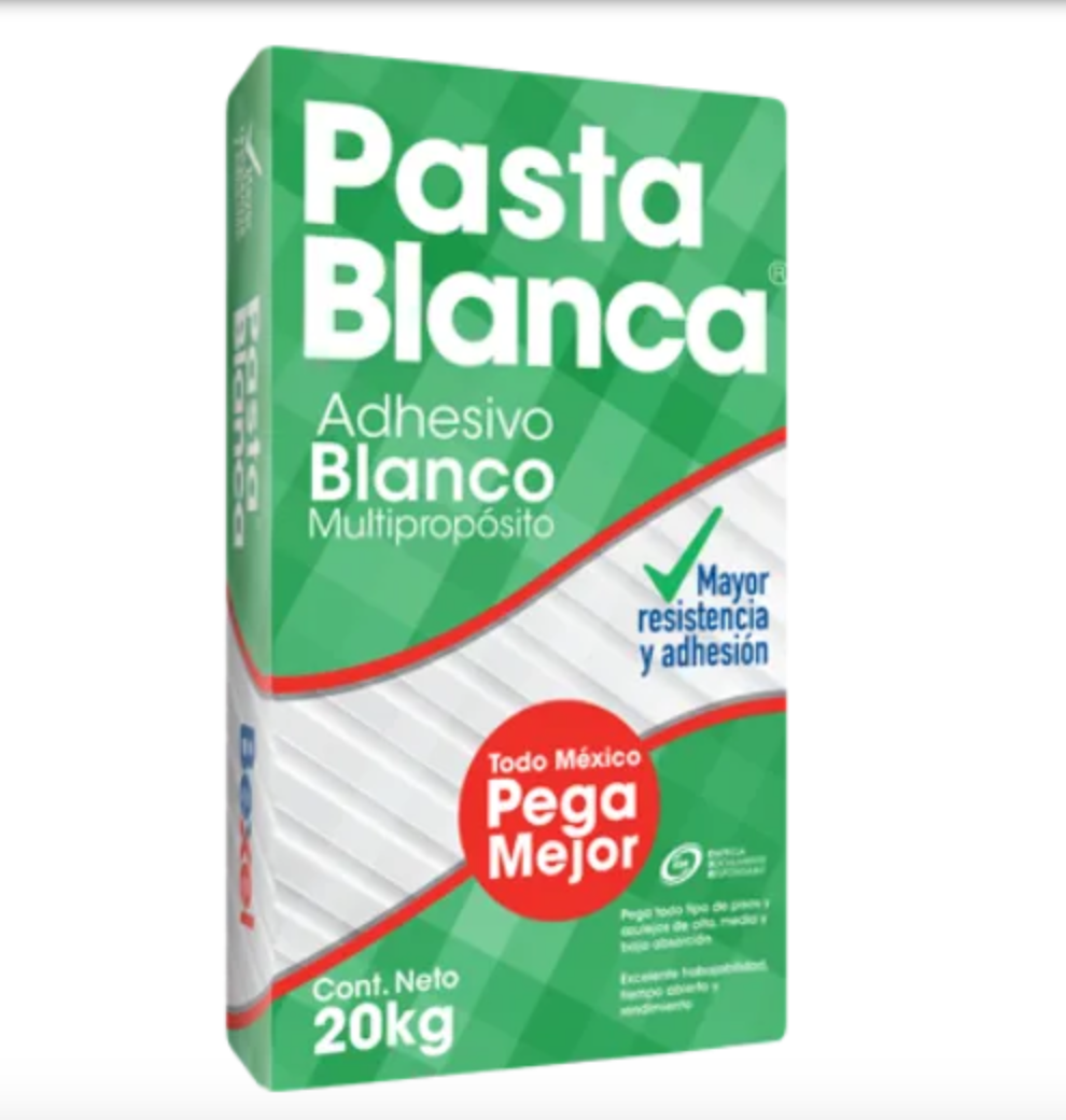 Bexel, Adhesivo Pasta Blanca Blanco 20 Kg, Saco