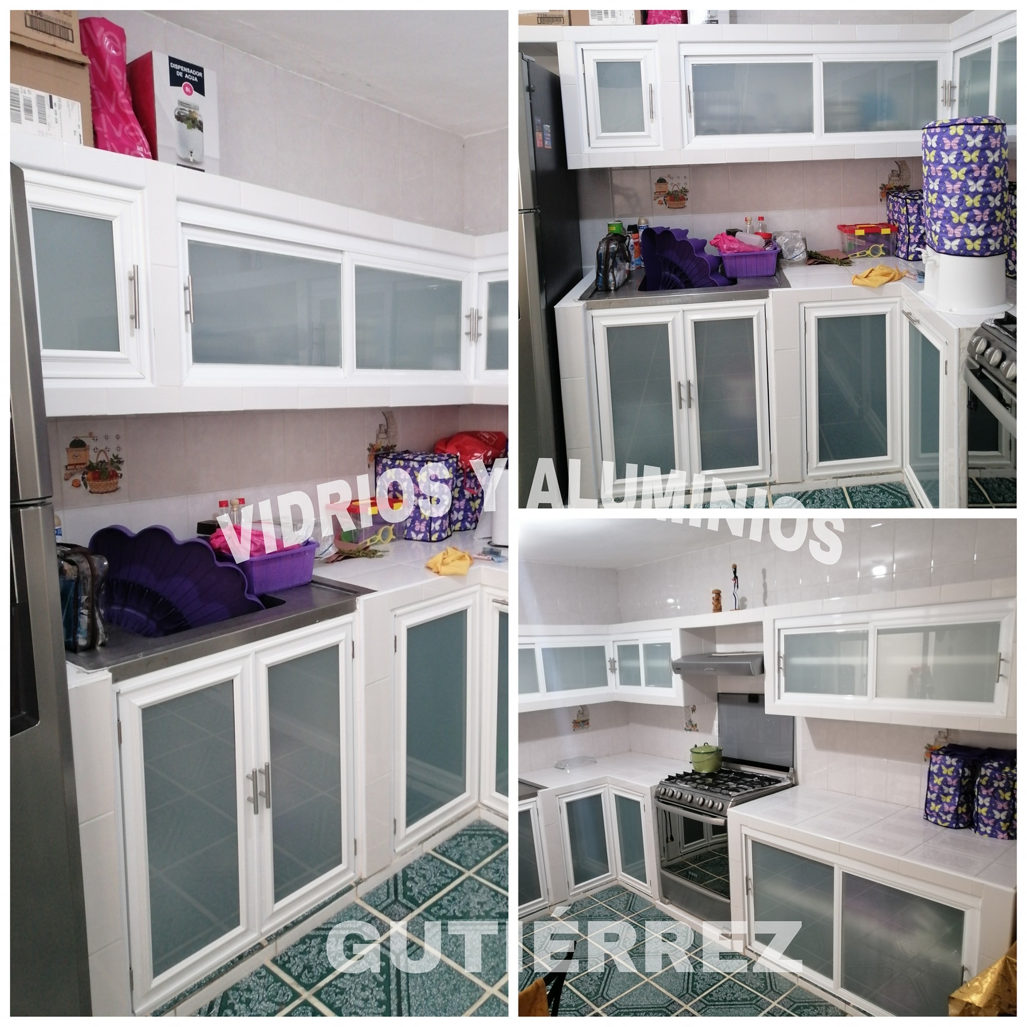 Puertas corredizas para Cocina de Aluminio color Blanco México