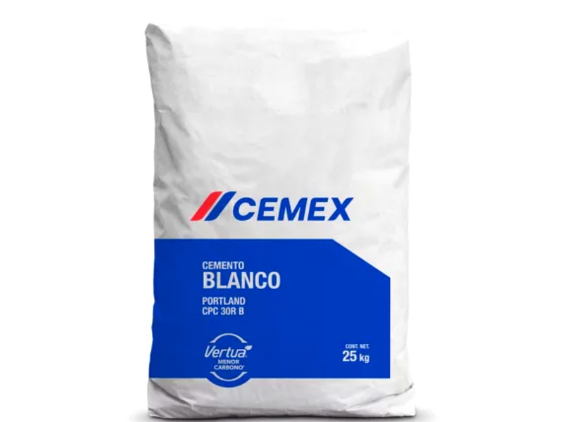 Cemento Blanco Cpc30RB, Saco 25 Kg, Tonelada Mexico