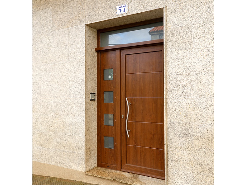 Puerta madera con vidrio Lux México 