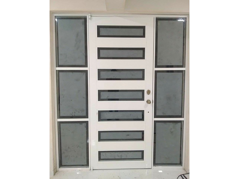 Puerta lujo vidrio laminado difuminado México 