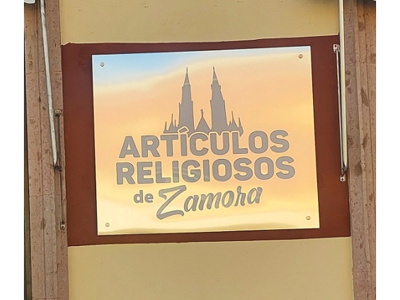 Letrero placa de Aluminio Cepillado Hidalgo D' Acrílico Todo Zamora