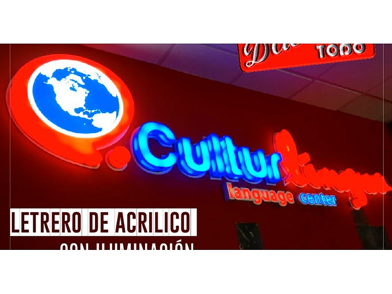 letrero iluminado Hidalgo D' Acrílico Todo Zamora