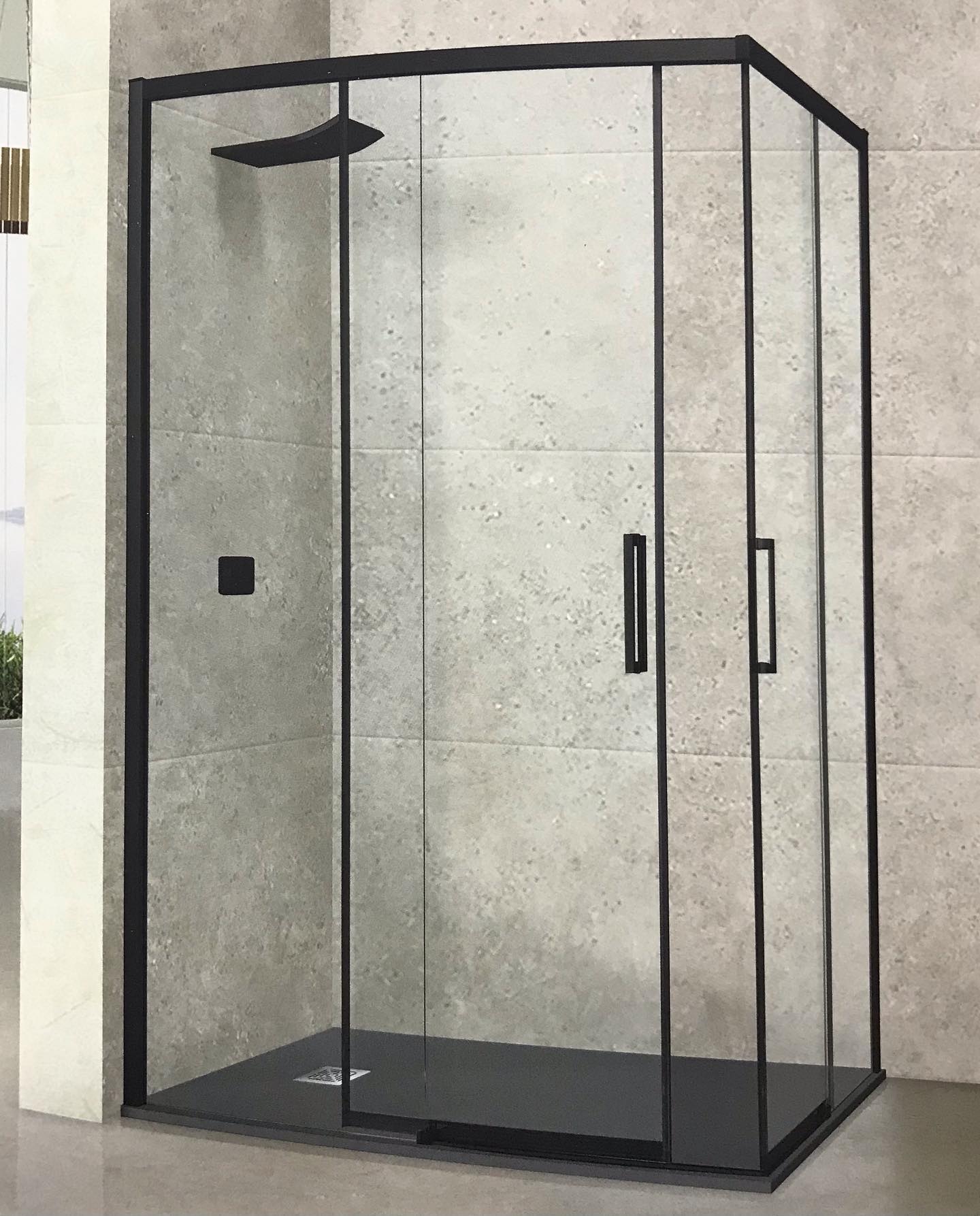 Division de baño en acero y vidrio templado Mexico