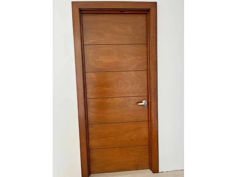 Puerta Madera Diseño Franjas CDMX Jmc carpinteria