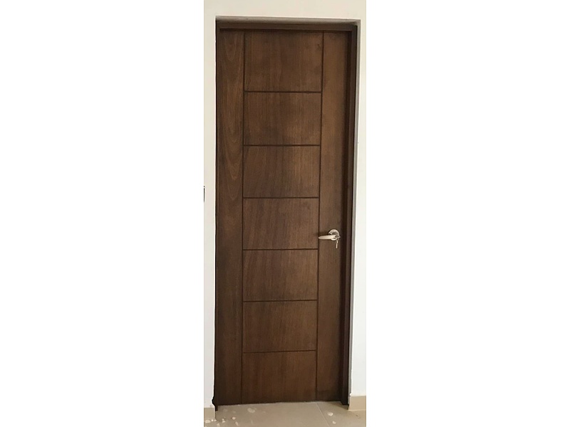 Puerta Madera Rectángulos Pequeños CDMX Jmc carpinteria
