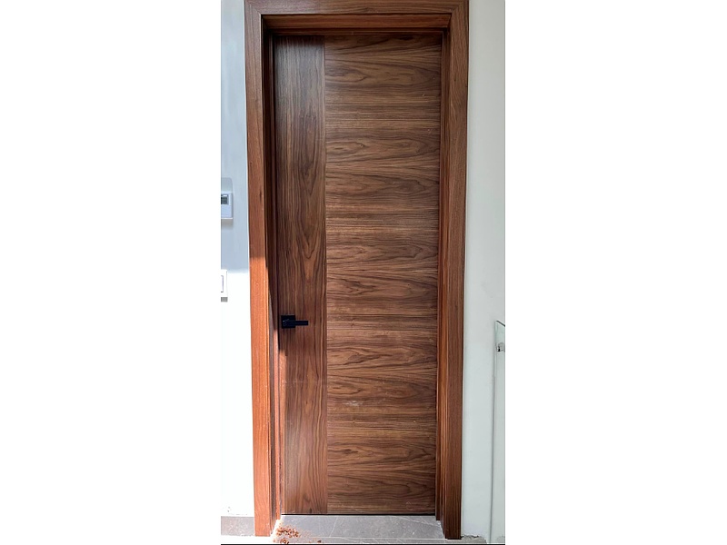 Puerta Madera Diseño Liso CDMX Jmc carpinteria