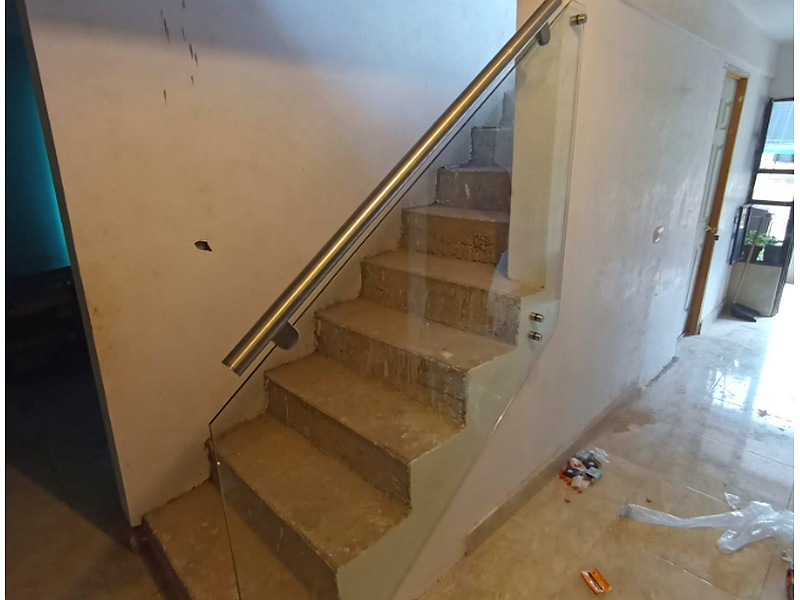 Barandal templado México Vidrios y Aluminios Santa Barbara