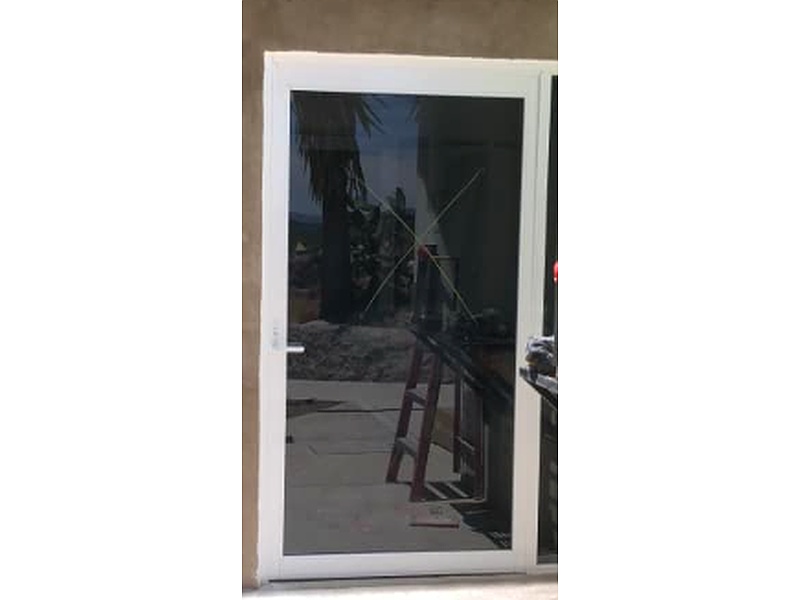 Puerta Vidrio Corrediza Marco Aluminio Blanco Durango Vidrios Guadiana