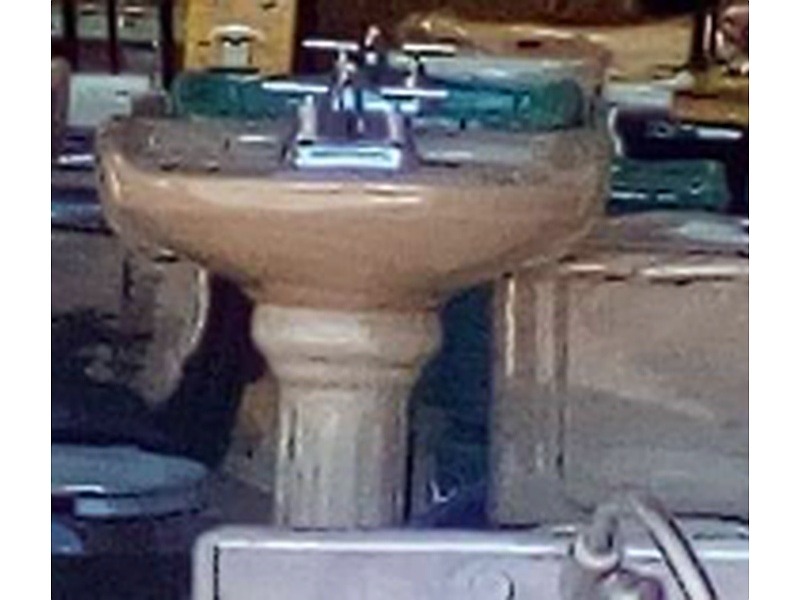 Lavabo de cerámica en café México BODEGA DE SANITARIOS Y AZULEJOS