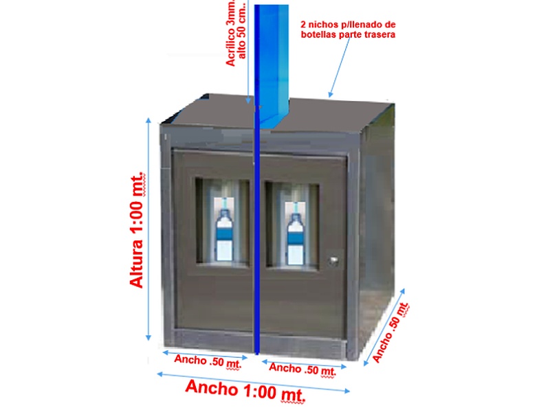 Bebedero de agua en acero México