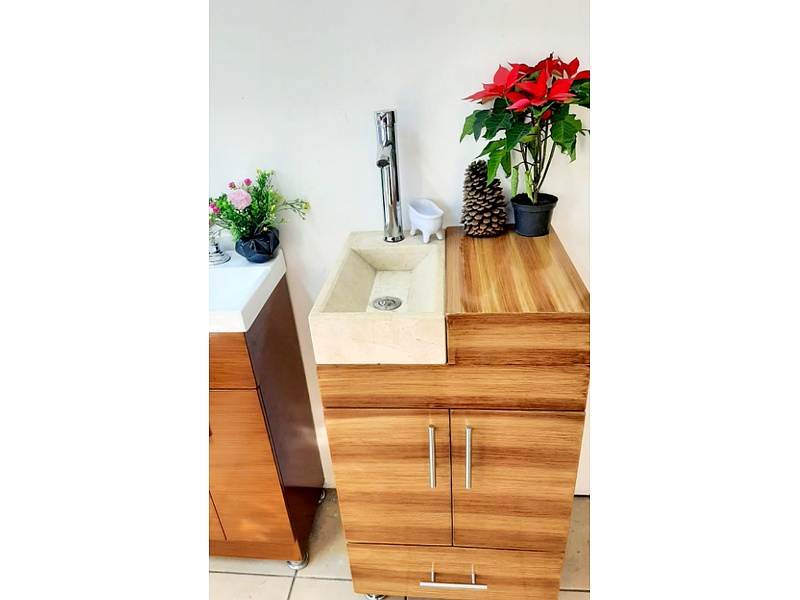 Mueble baño madera México 