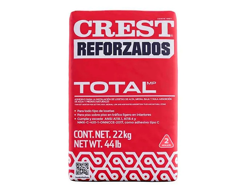 Bulto de Pegazulejo Crest Total 22 kg México