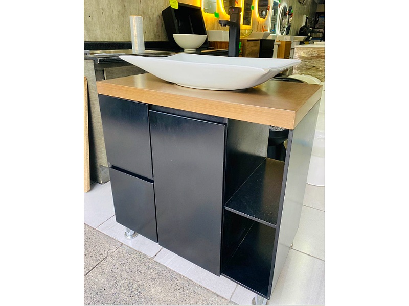 mueble de baño con encimera de madera Jalisco Muebles y lavabos delonix