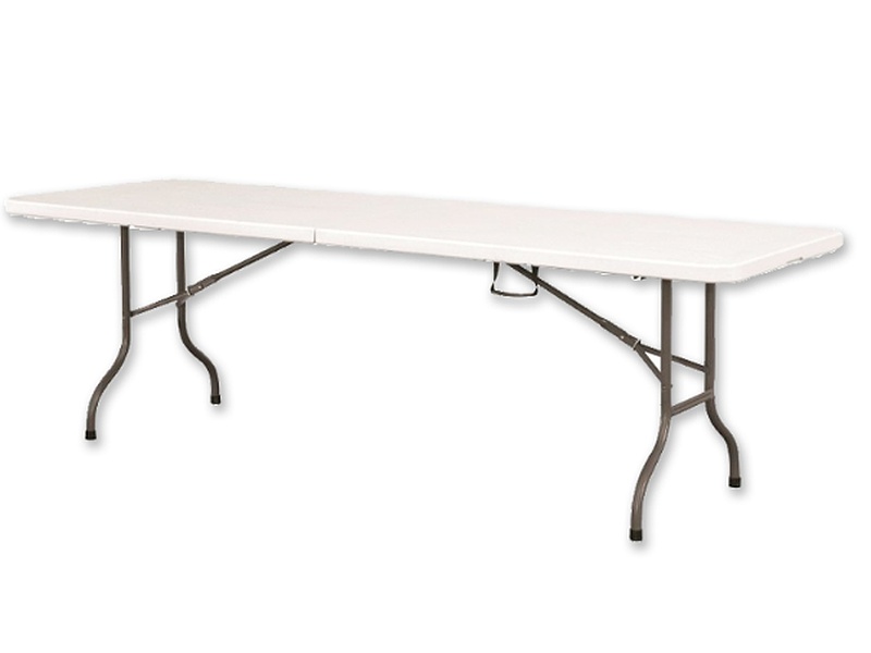 MESA RECTANG 2.44M PLEGABLE BLANCA MÉXICO