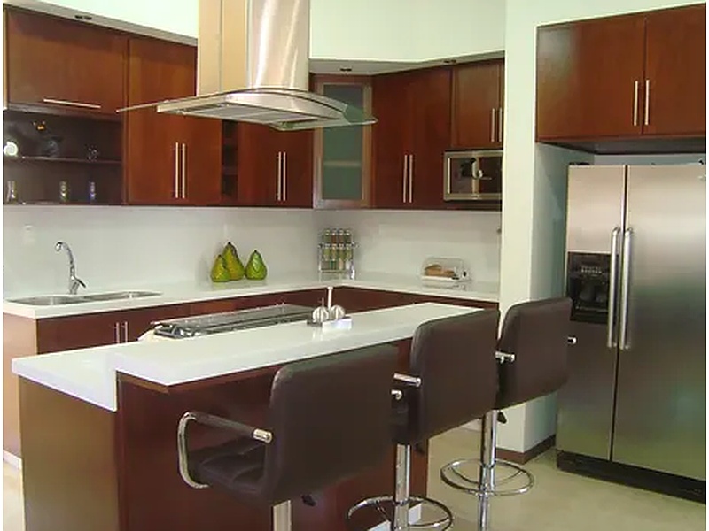 Cocina en madera con isla México