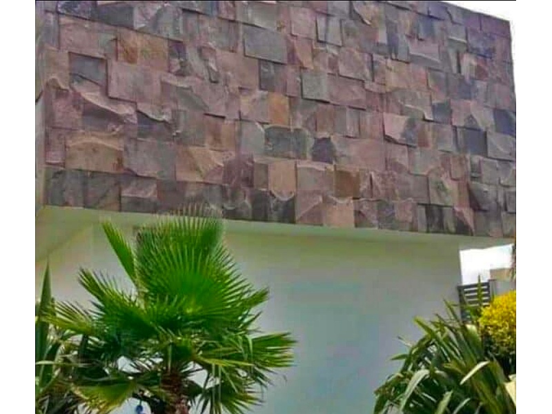 Piedra café para pared Mexico